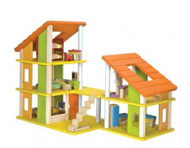 Plan Toys - Poppenhuis met meubeltjes - Hout bild